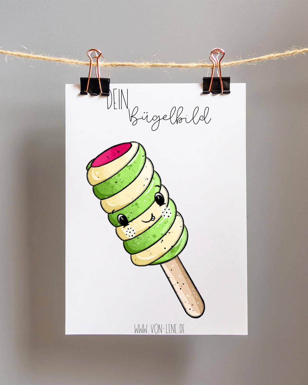 Bügelbild Eis am Stiel Twist