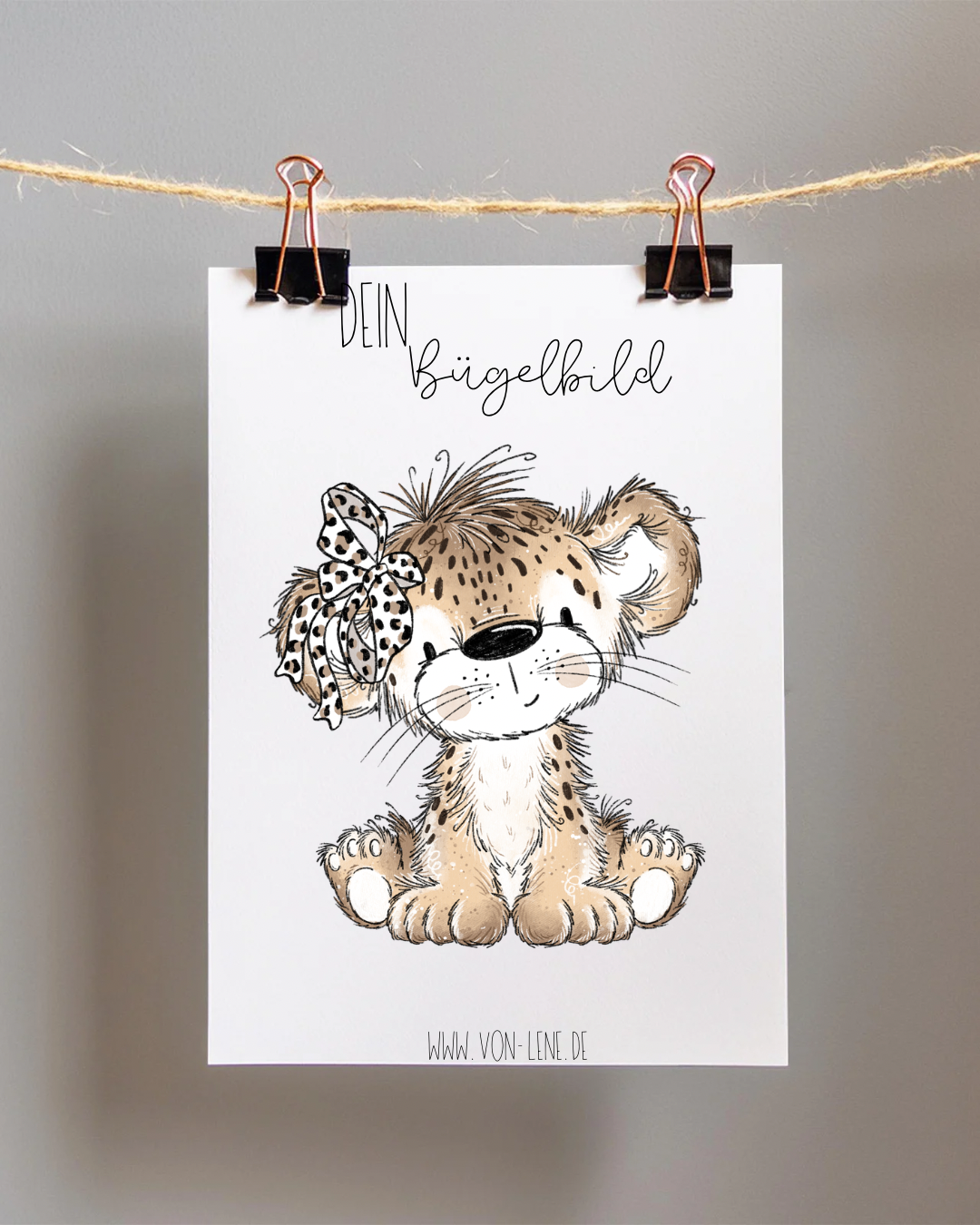 Bügelbild Leopard Leo