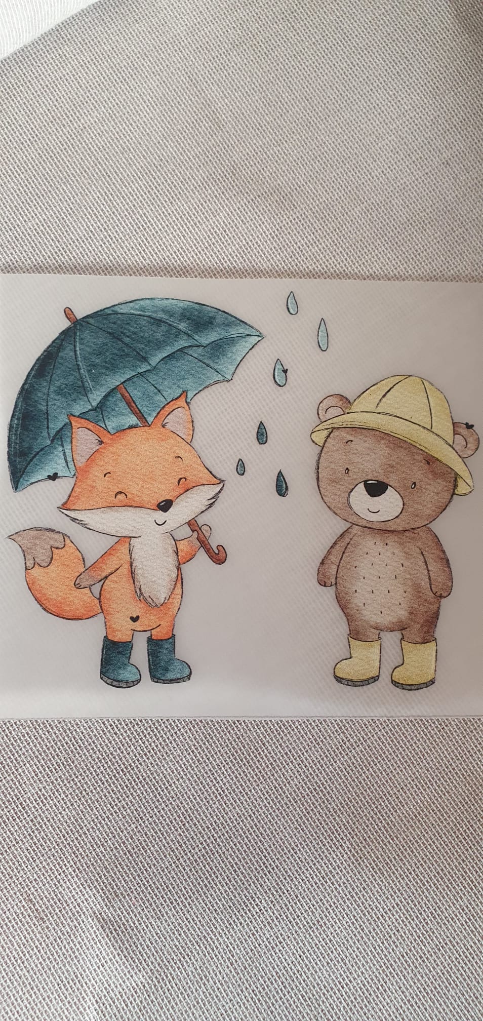 Bügelbild Regenfreunde