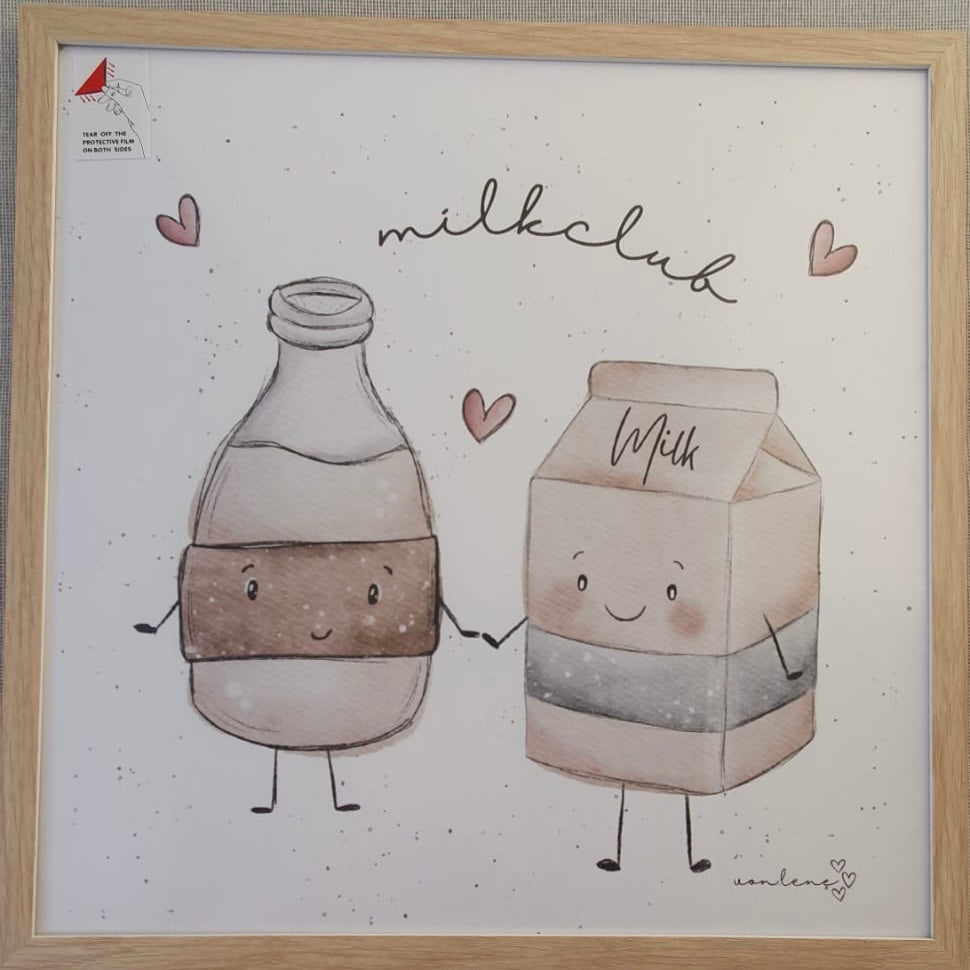 Posterbild im Bilderrahmen Milk&Friends