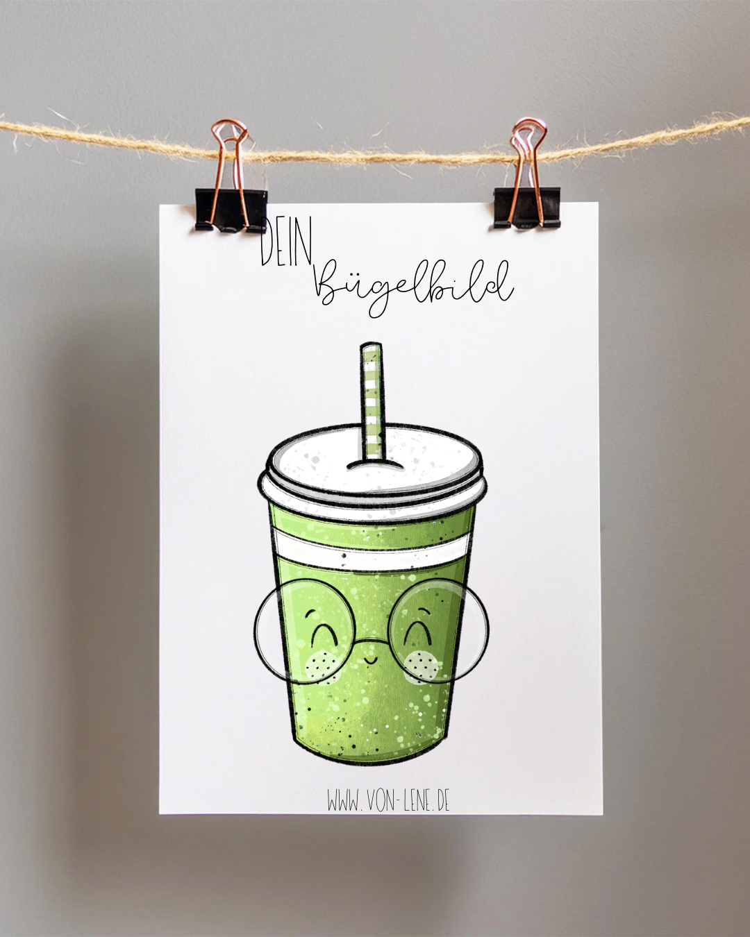 Bügelbild Veggie Burger Drink