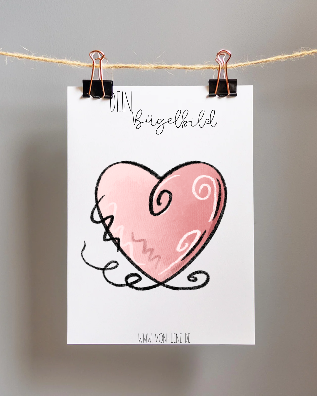 Bügelbild maxi Einhornzeit Pferd Herz