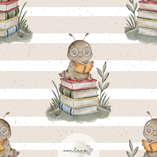 Bücherwurm digitales Design