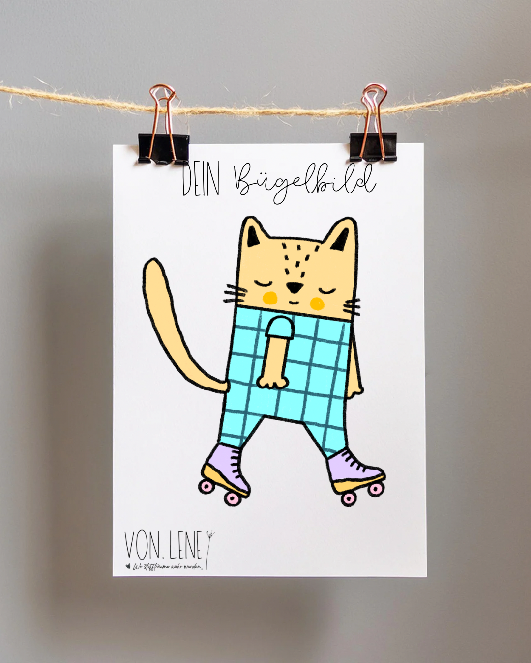 Bügelbild Rolli Katze