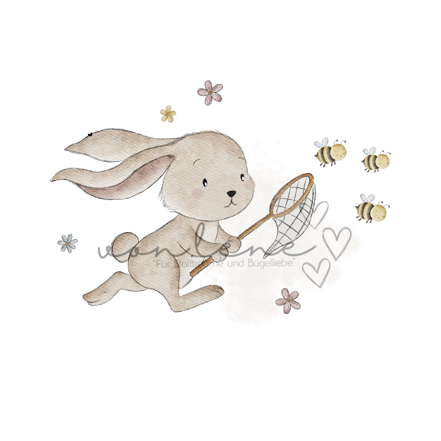 Hasenjagd Design Digital inkl. PNG Datei