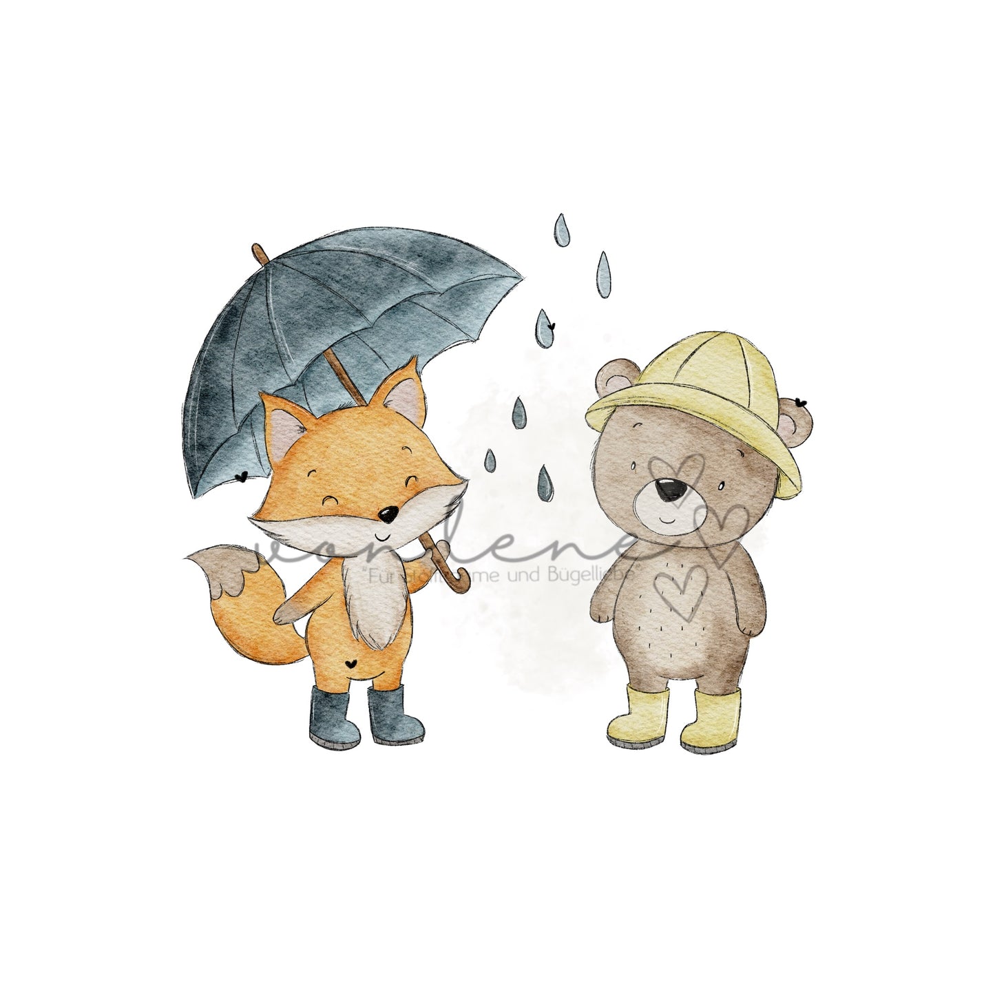 Regenfreunde Design Digital inkl. PNG Datei