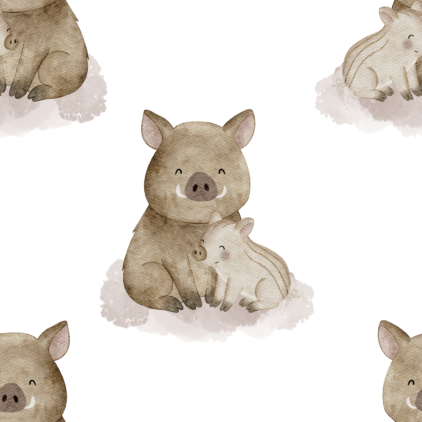 Schweinefamilie Design Digital