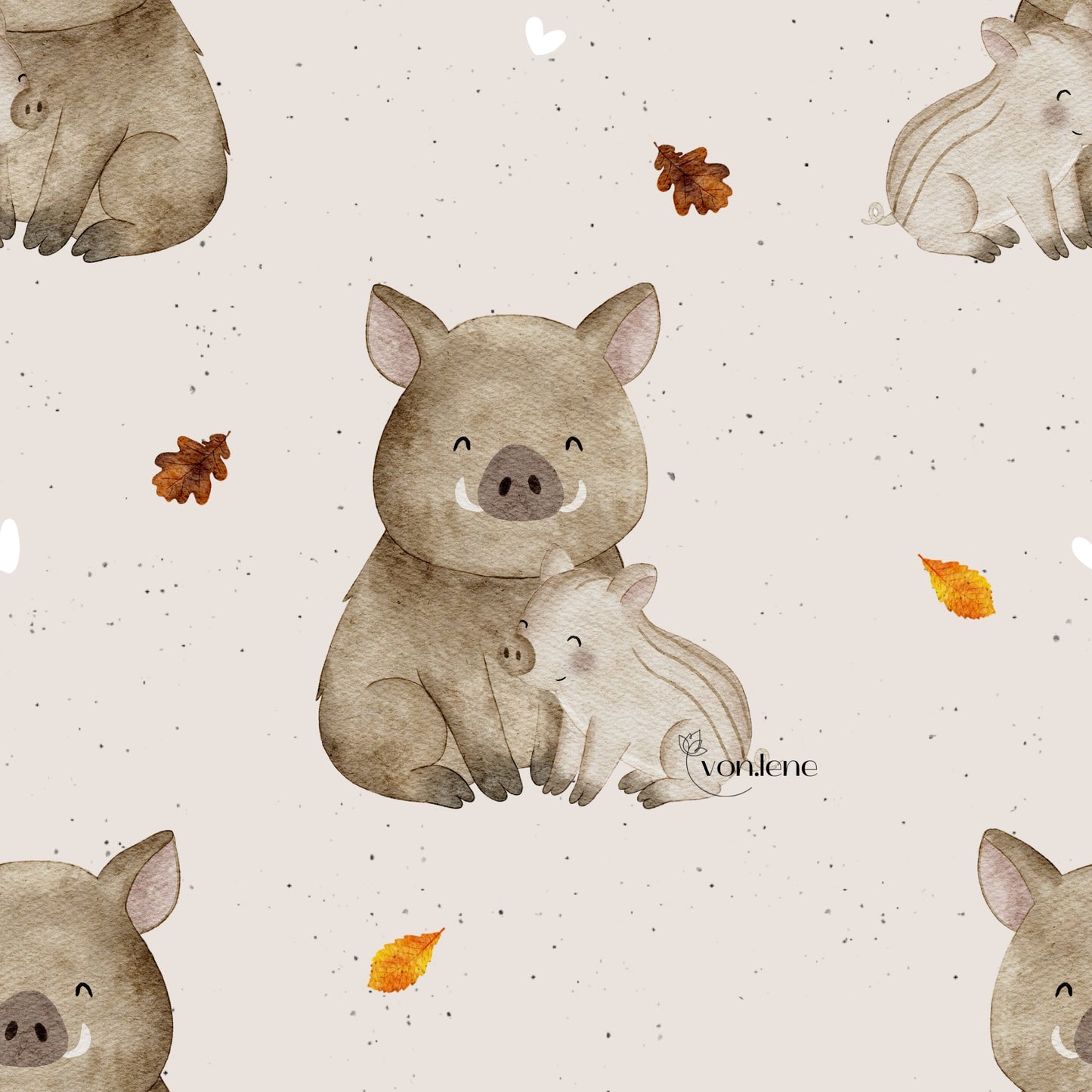 Schweinefamilie Design Digital