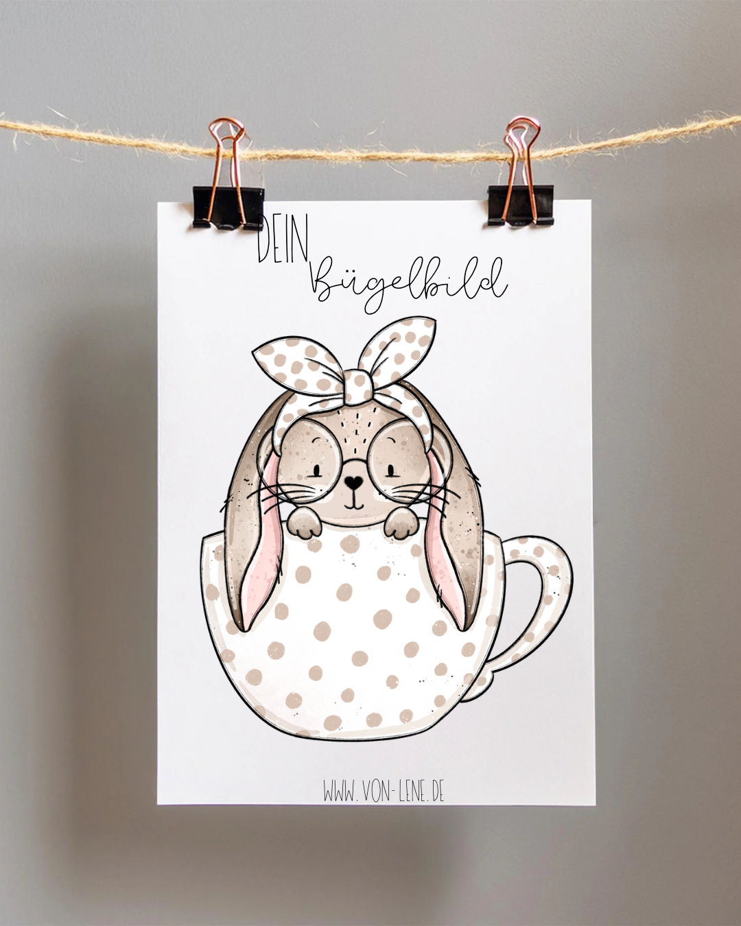 Bügelbild Maxi Schlappohrhase