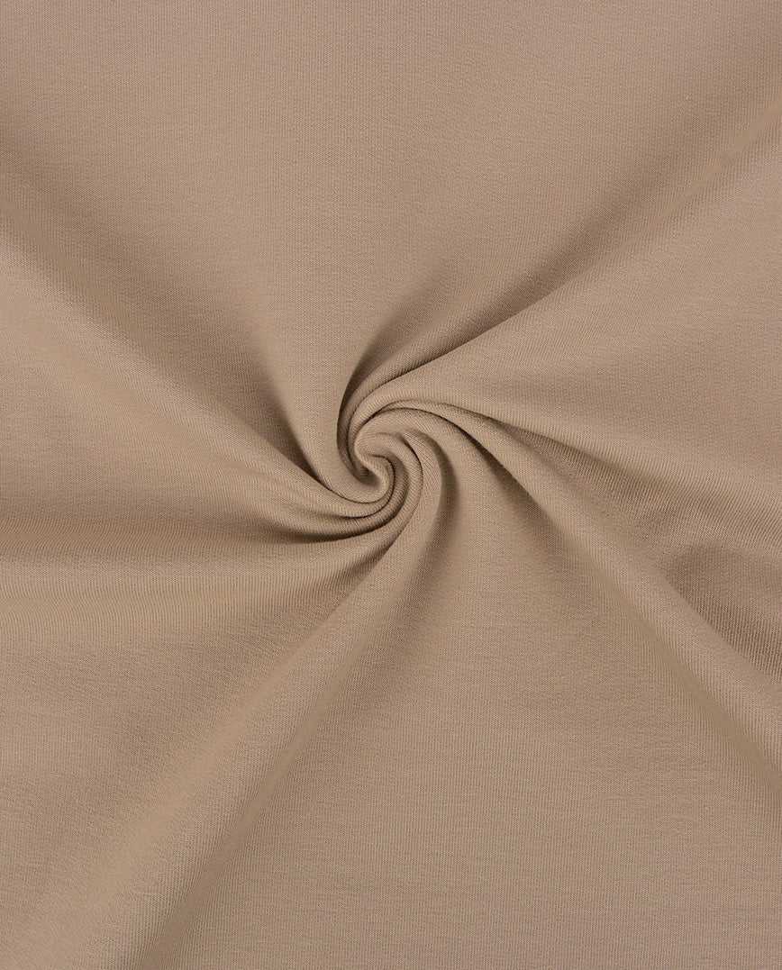 French Terry uni dunkelbeige 654