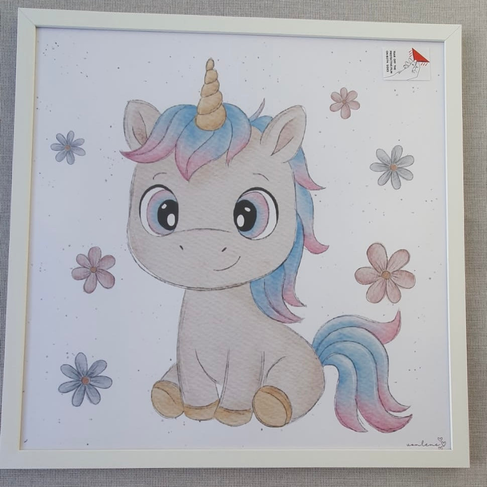 Posterbild im Bilderrahmen Einhornzauber