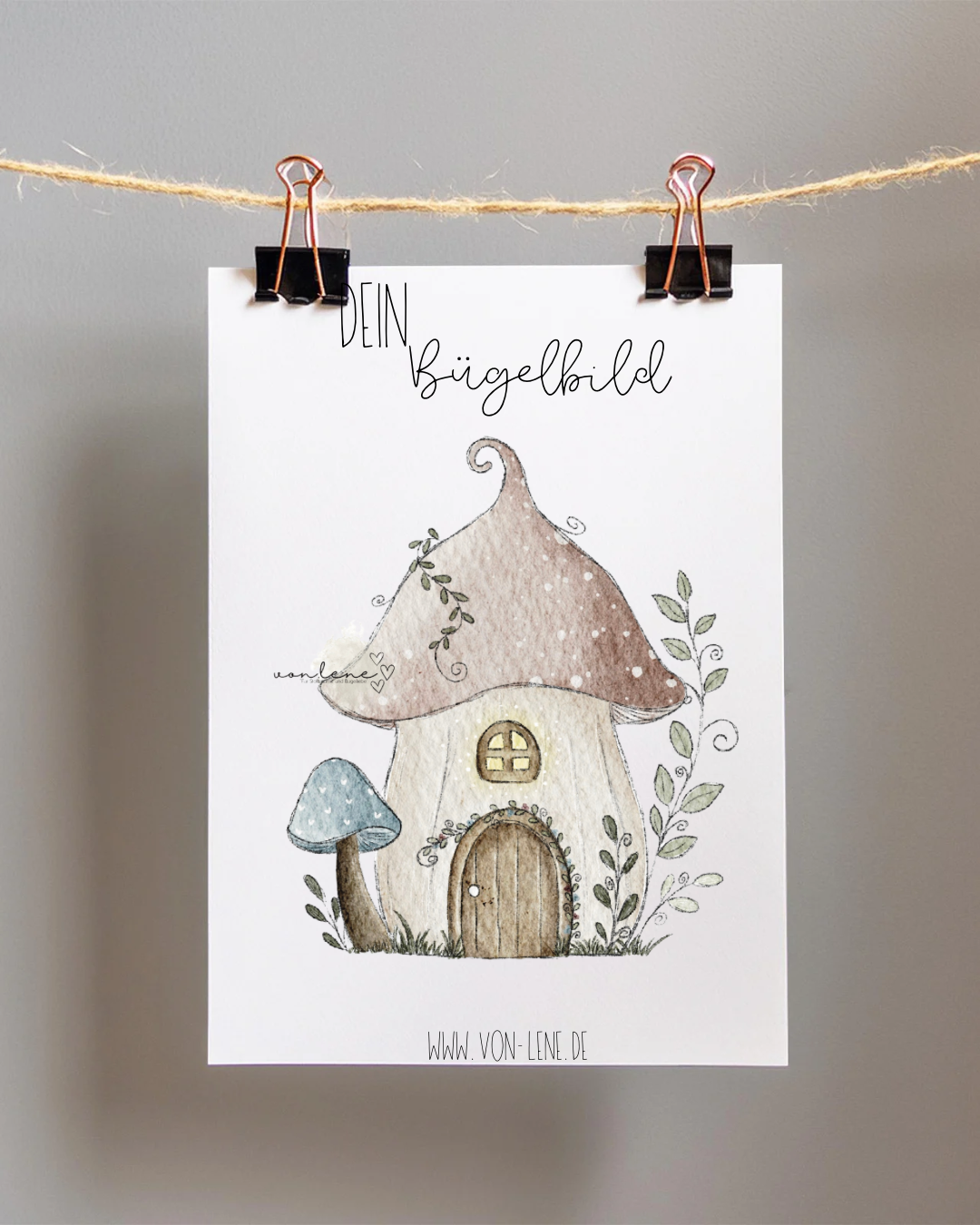 Bügelbild groß Feenhaus