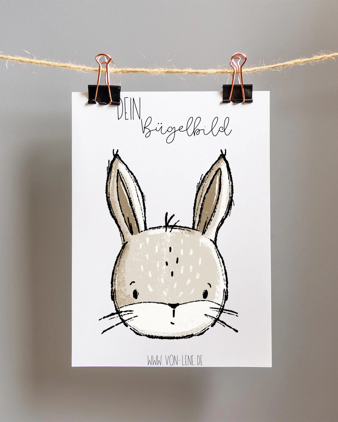 Bügelbild Maxi Wiesenhase