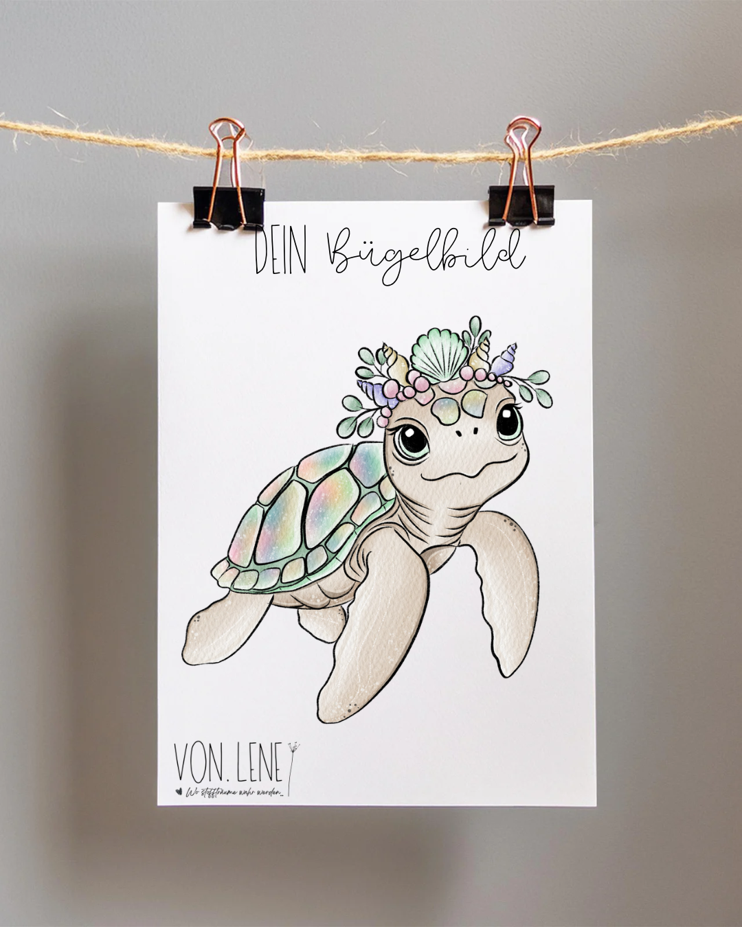 Bügelbild Schildkröte