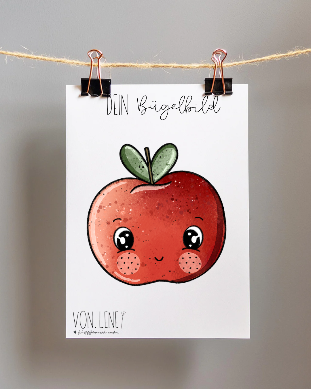 Bügelbild Apfel
