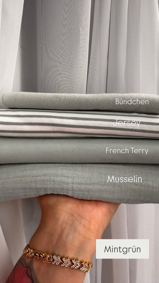 Streifen Jersey Mintgrün 426