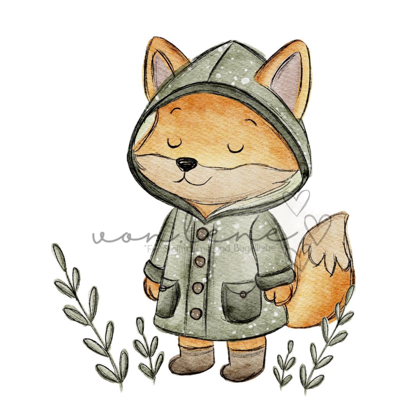 Regenfuchs Digital Design inkl. PNG Datei