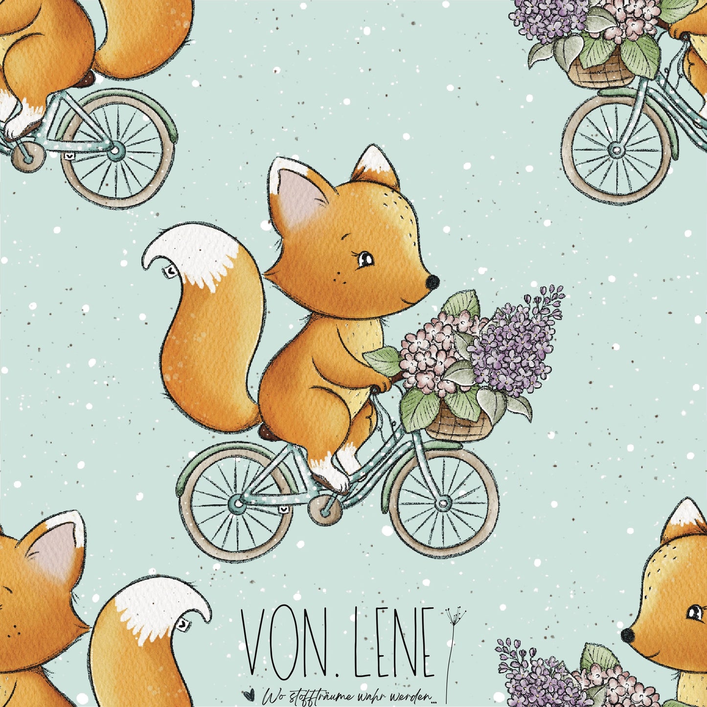 Frühlingsfuchs digitales Design