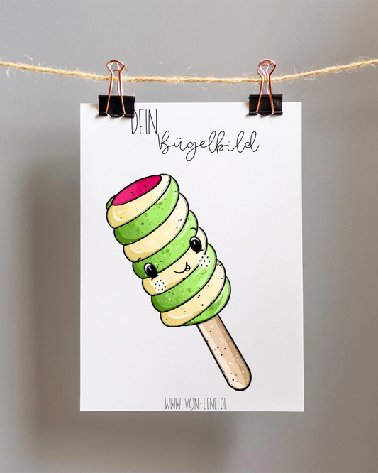 Bügelbild Eis am Stiel Twist