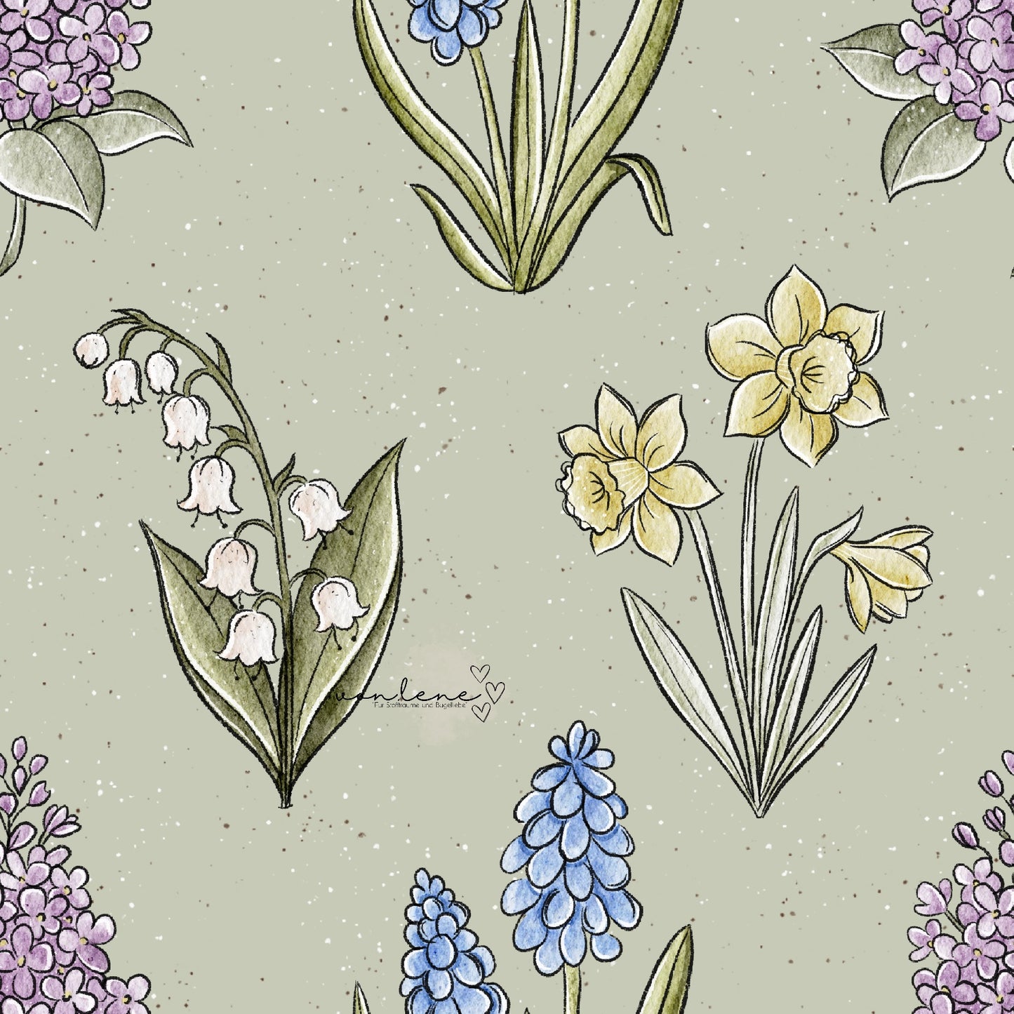 Frühlingsblumen digitales Design