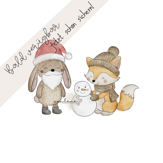 Bügelbild Weihnachtsfreunde