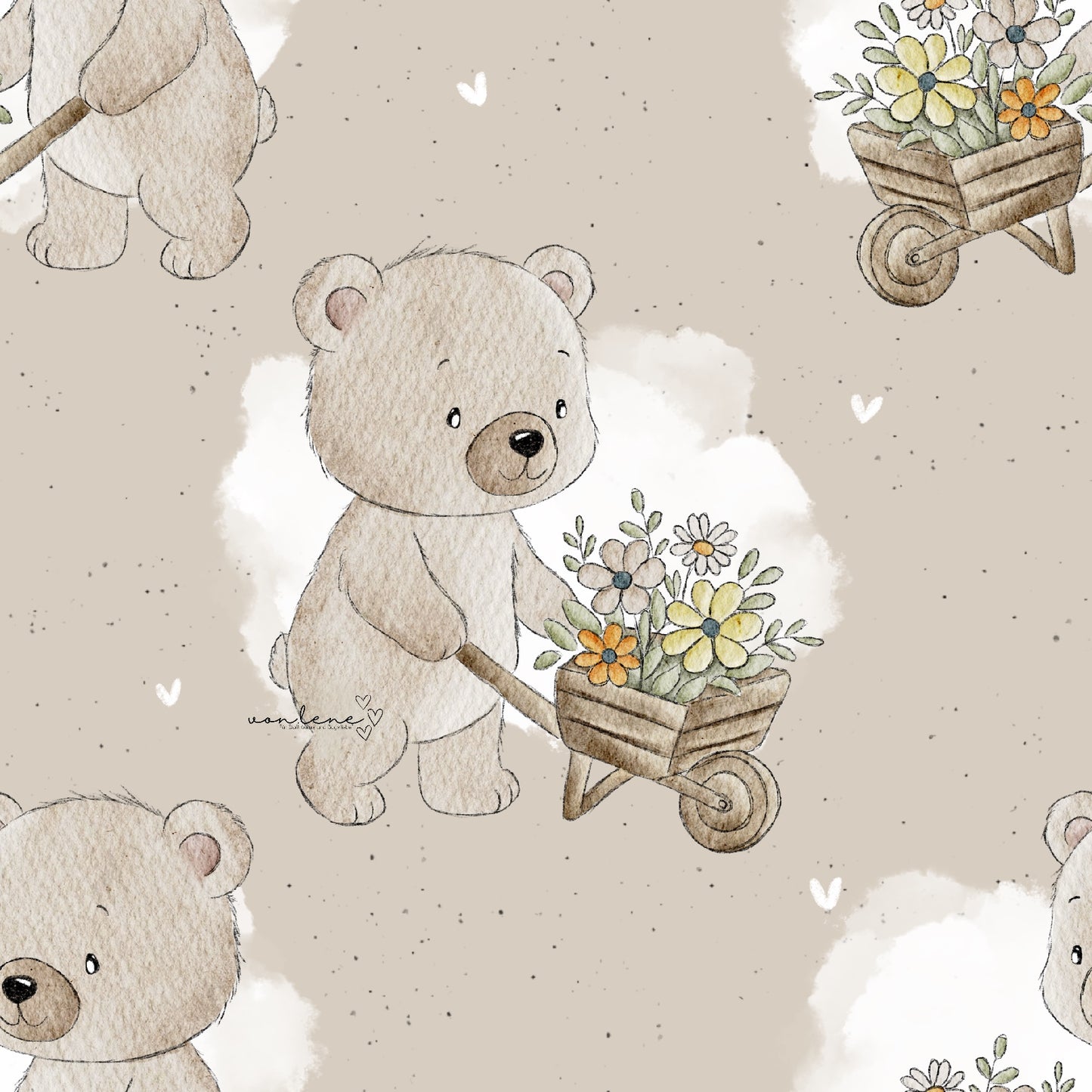 Frühlingsbär digitales Design