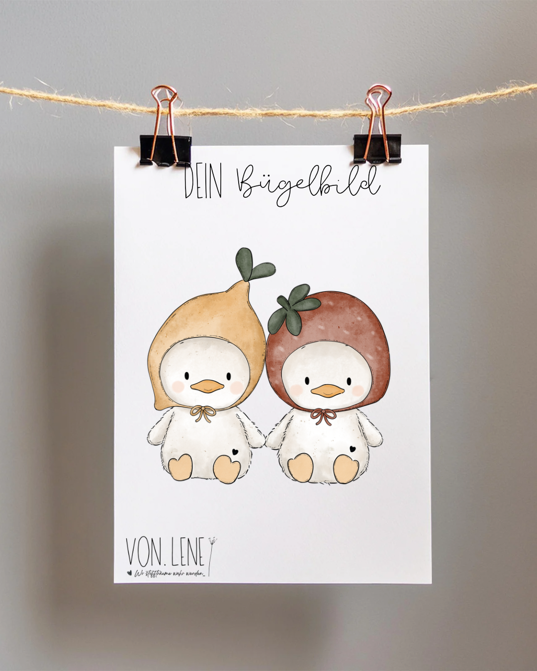 Bügelbild Obstfreunde