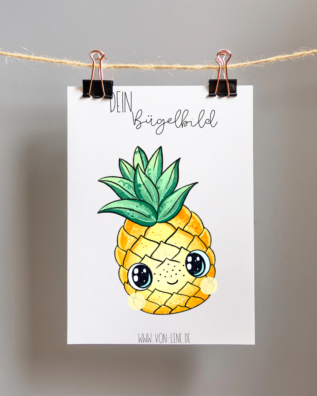 Bügelbild Ananas