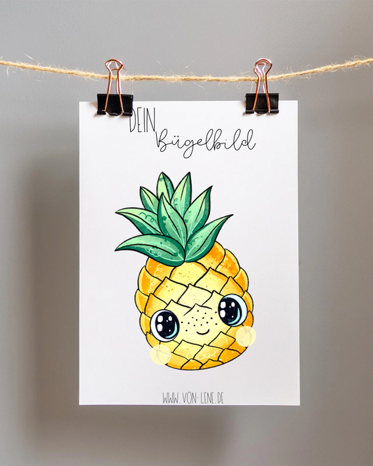 Bügelbild Ananas