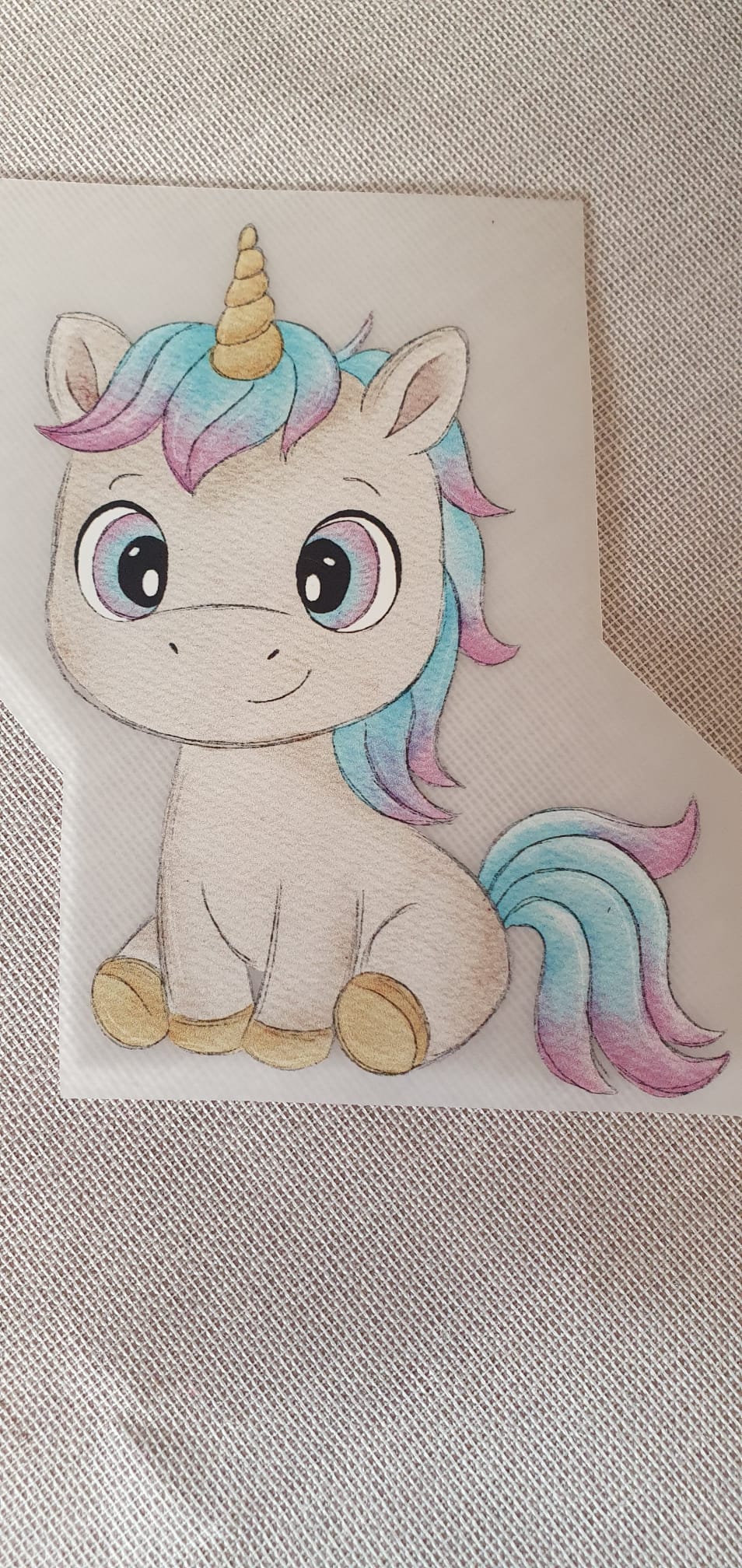 Bügelbild Mina das Einhorn