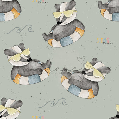 Schwimmdachs Design Digital inkl. PNG Datei