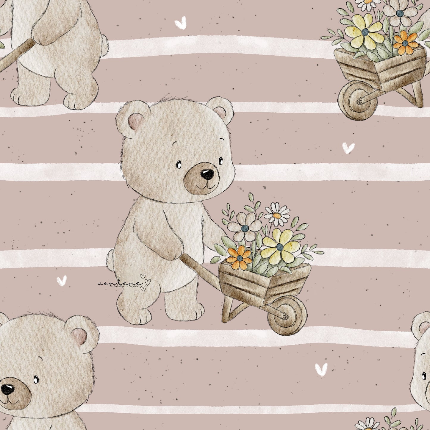 Frühlingsbär digitales Design