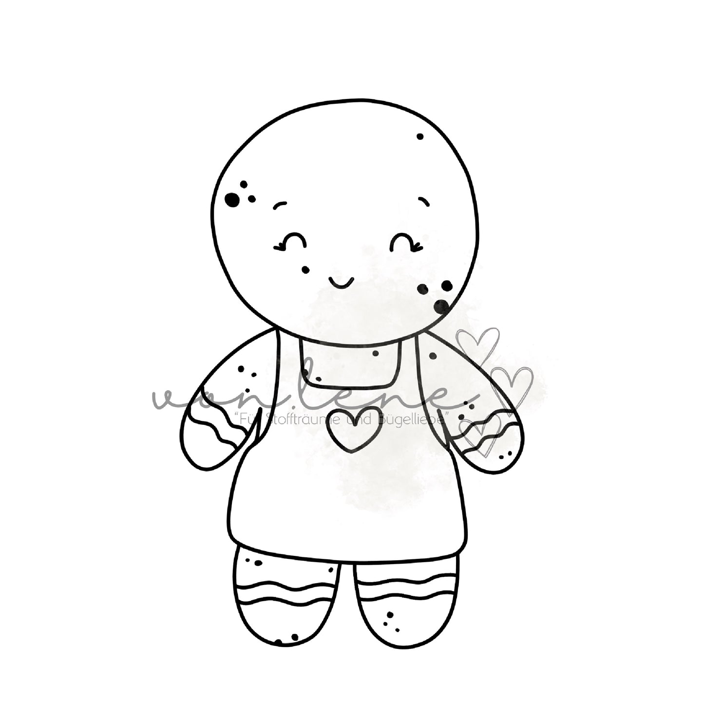 Lebkuchenmädchen Outline