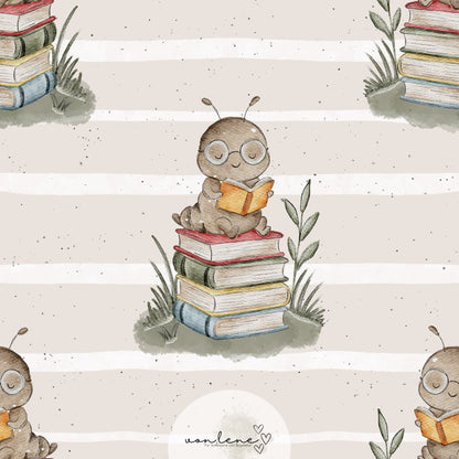 Bücherwurm digitales Design