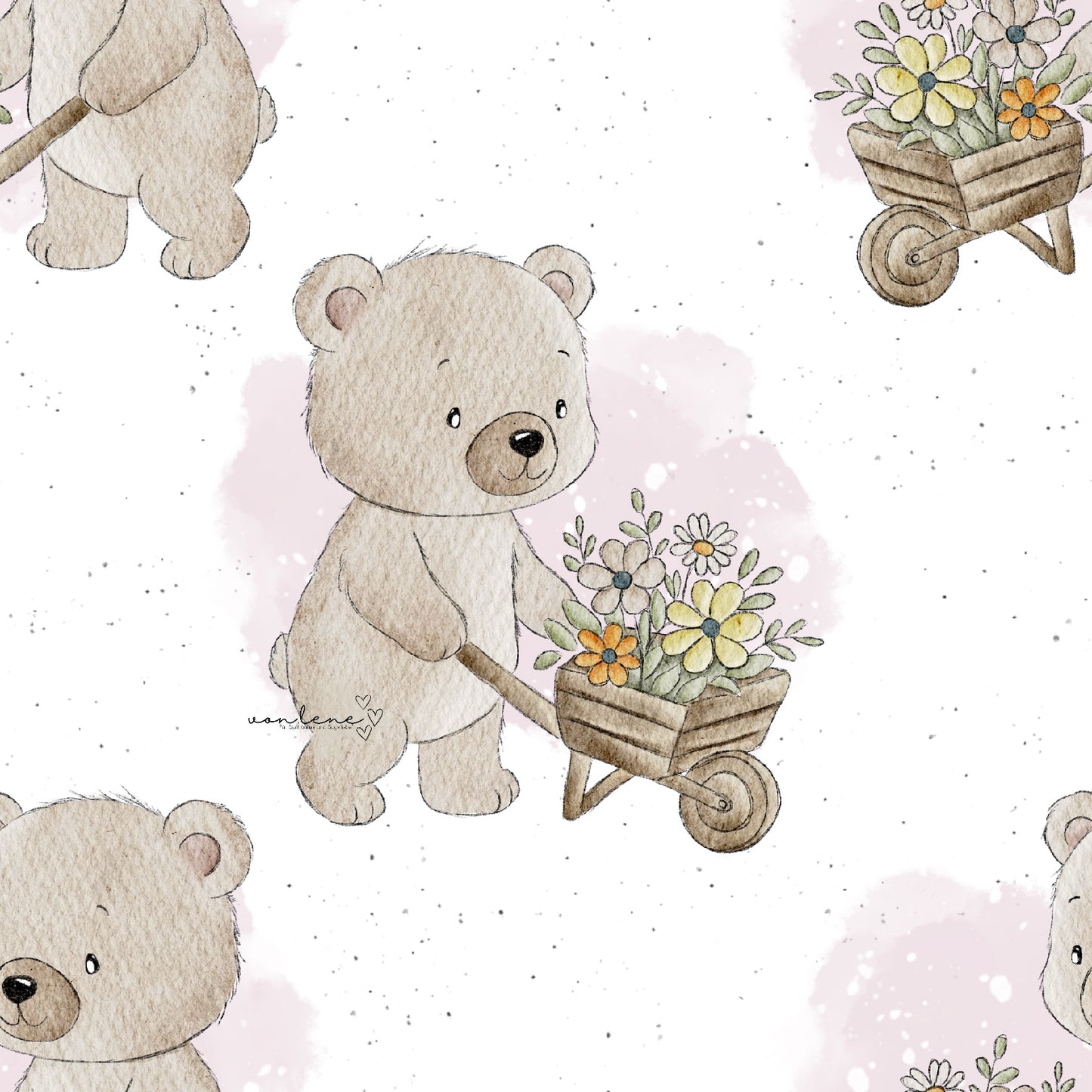 Frühlingsbär digitales Design