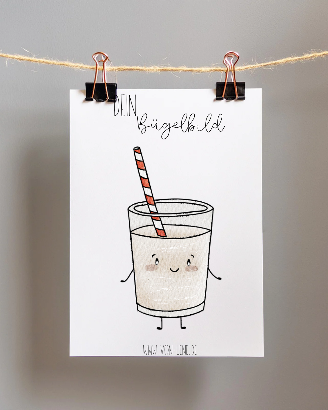 Bügelbild groß Keksfreunde Milchglas