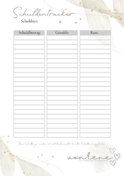 Familien Budgetplaner digitale Datei