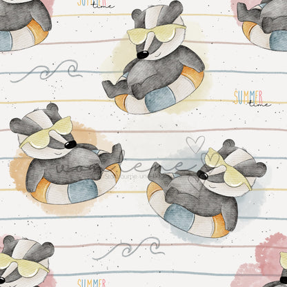 Schwimmdachs Design Digital inkl. PNG Datei