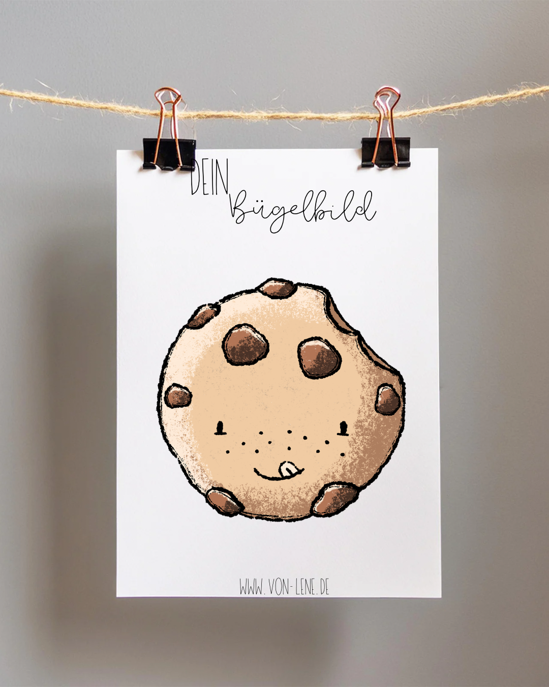 Bügelbild Cookie