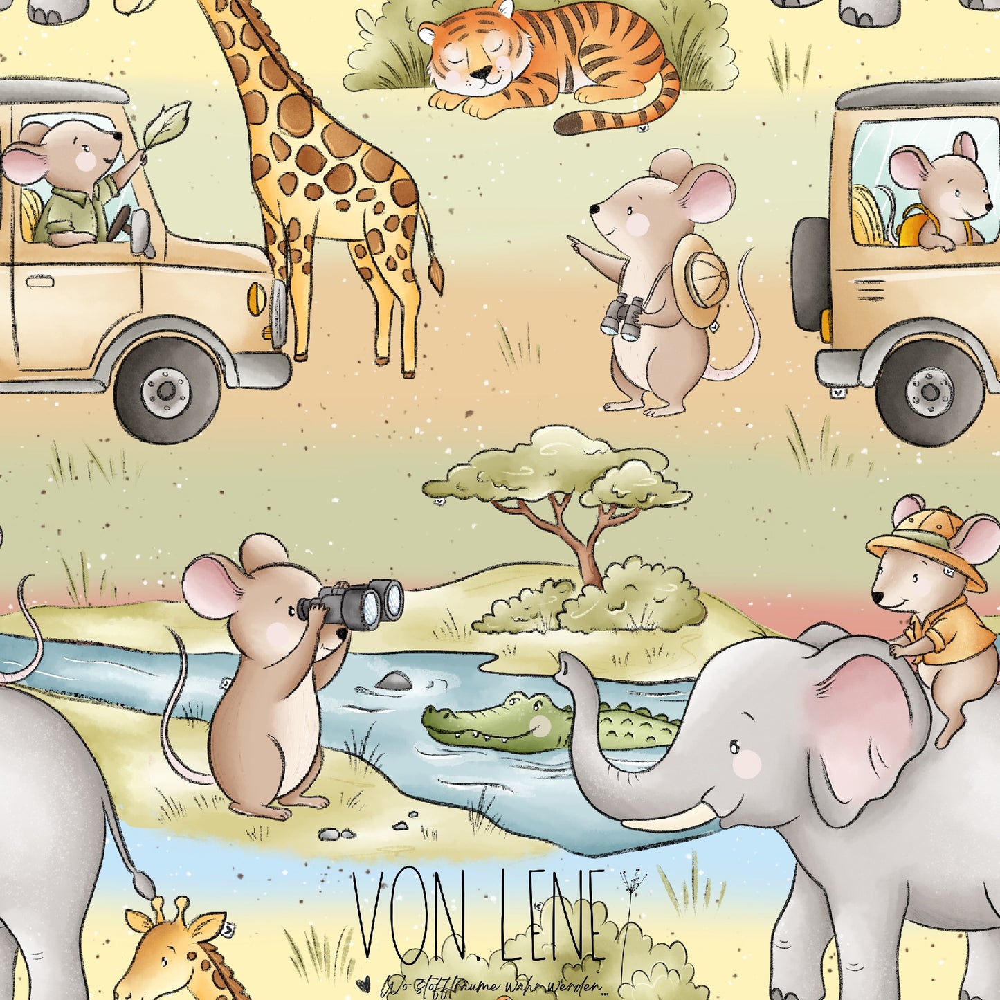 Mäuse Safari digitales Design
