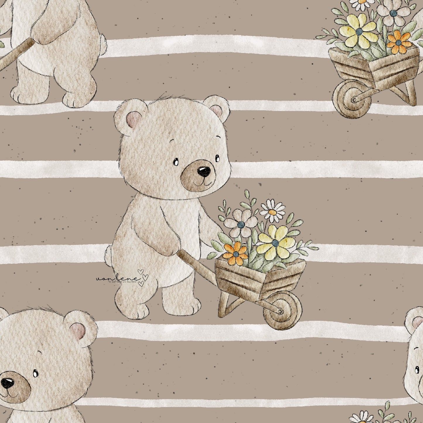 Frühlingsbär digitales Design