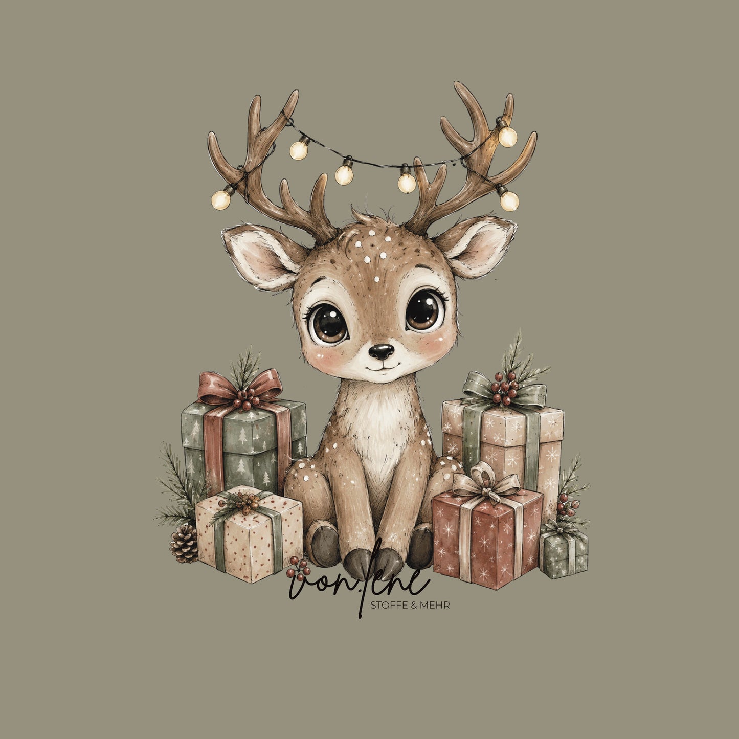 Weihnachtsreh digitales Design