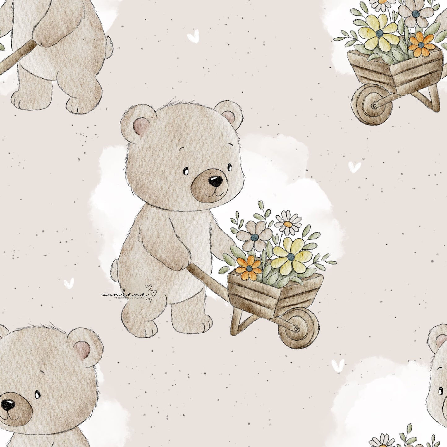 Frühlingsbär digitales Design