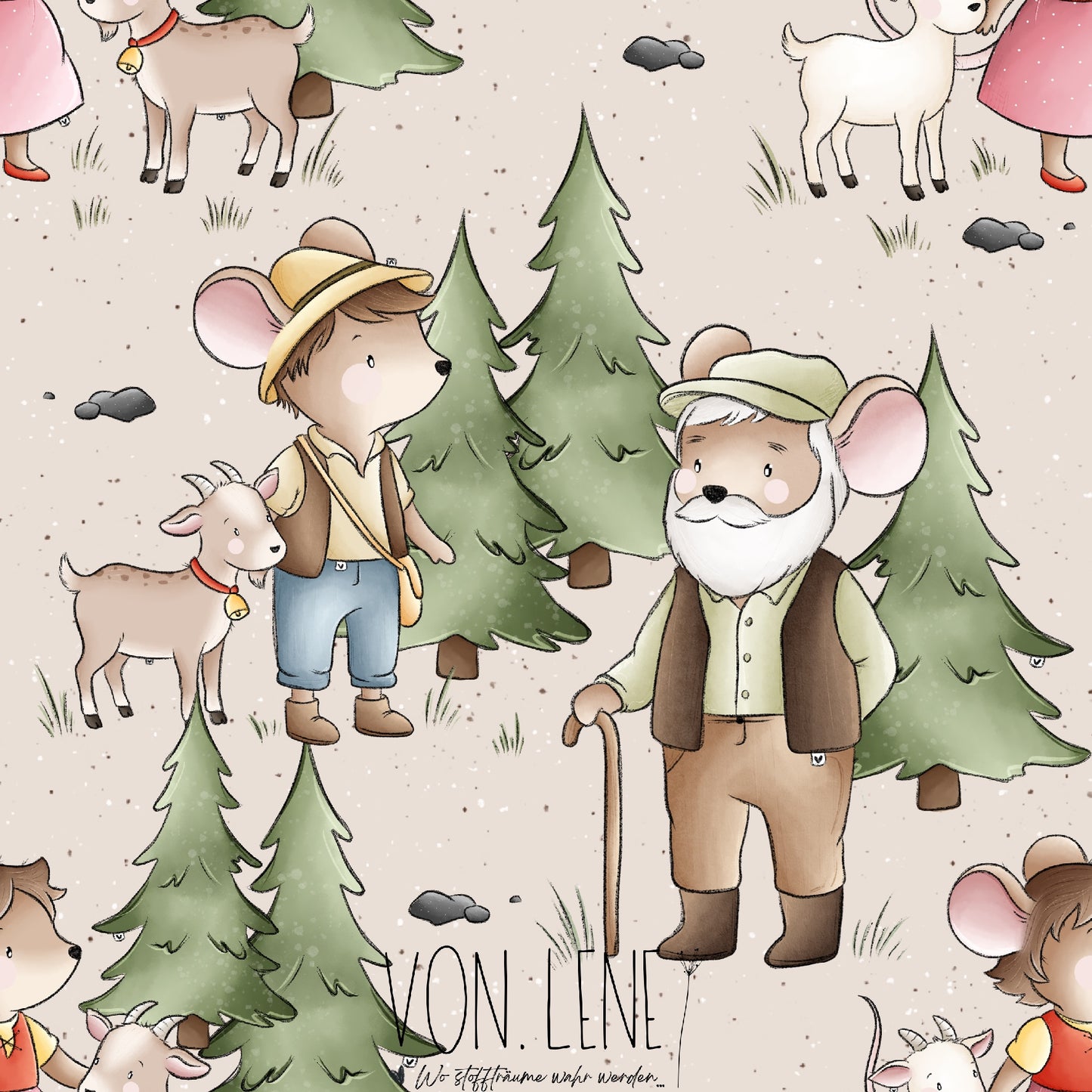 Alpenmäuse digitales Design