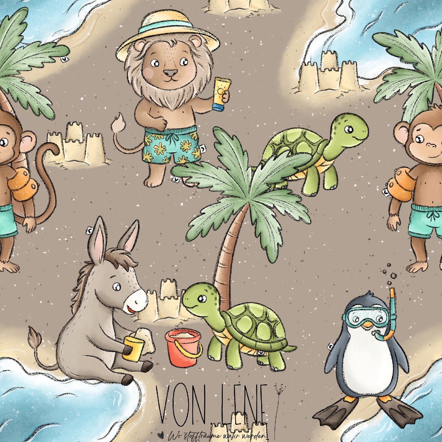 Am Strand digitales Design