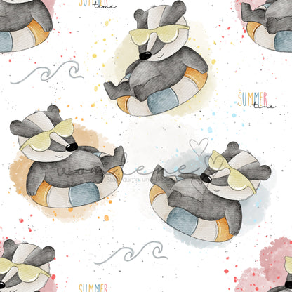 Schwimmdachs Design Digital inkl. PNG Datei