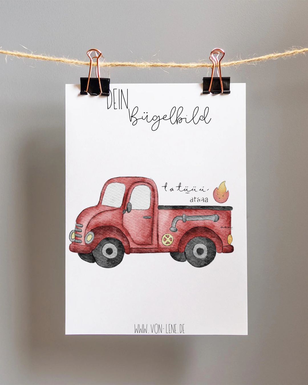 Bügelbild groß Einsatzauto