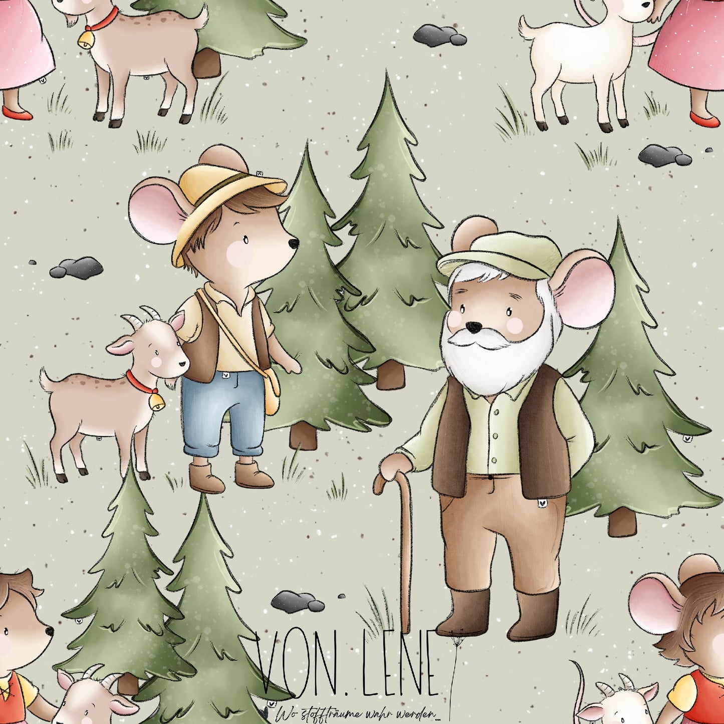 Alpenmäuse digitales Design