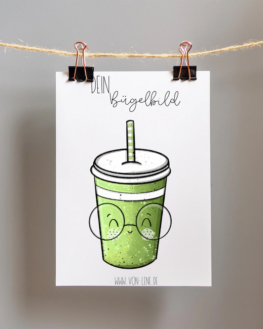 Bügelbild Veggie Burger Drink