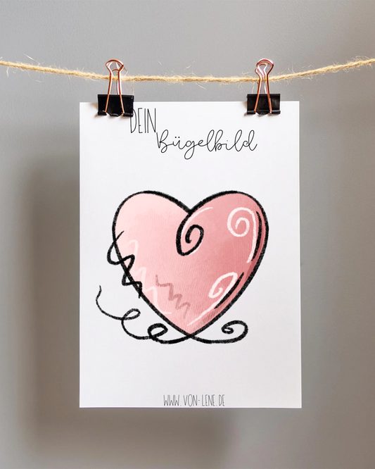 Bügelbild maxi Einhornzeit Pferd Herz